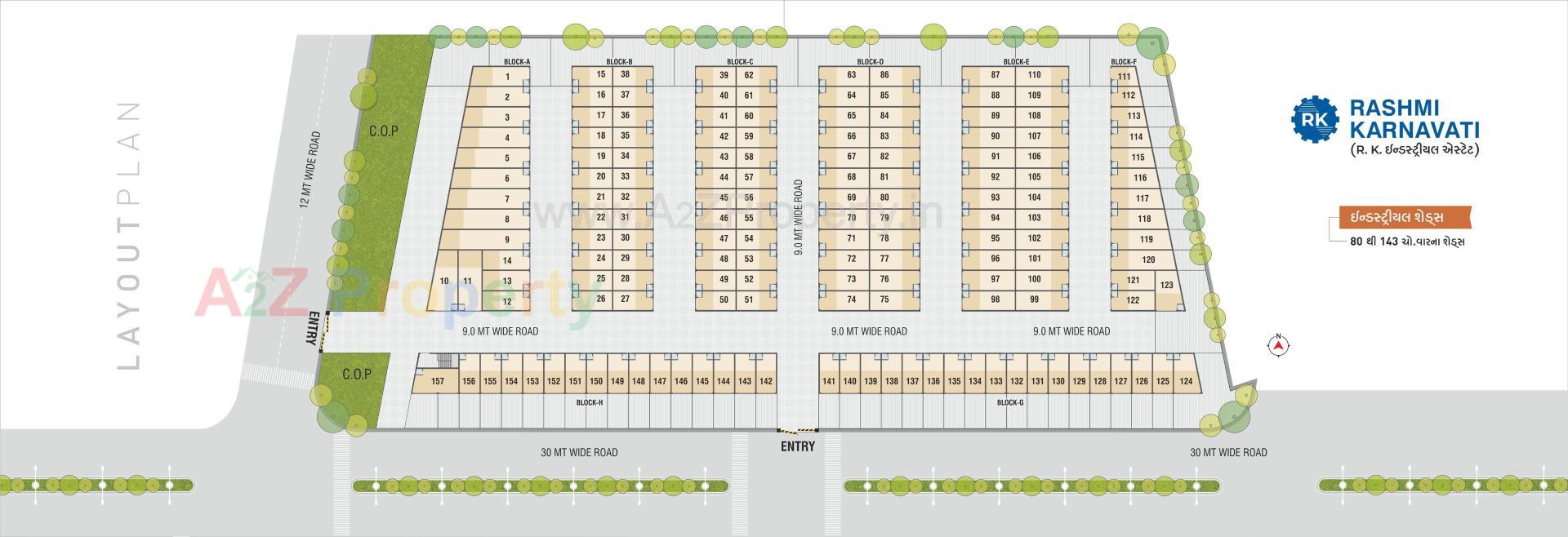 Layout of real estate project R K Industrial Estate located at Ahmedabad, Ahmedabad, Gujarat