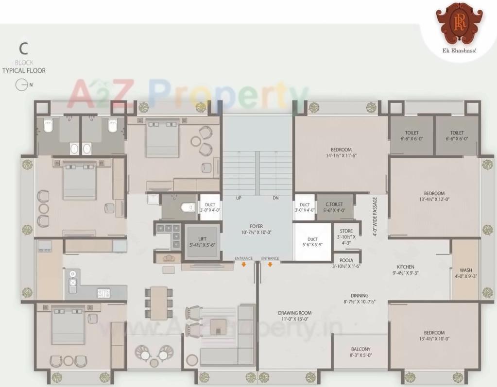 Layout of real estate project Raajpearl Royal located at Chandkheda, Ahmedabad, Gujarat