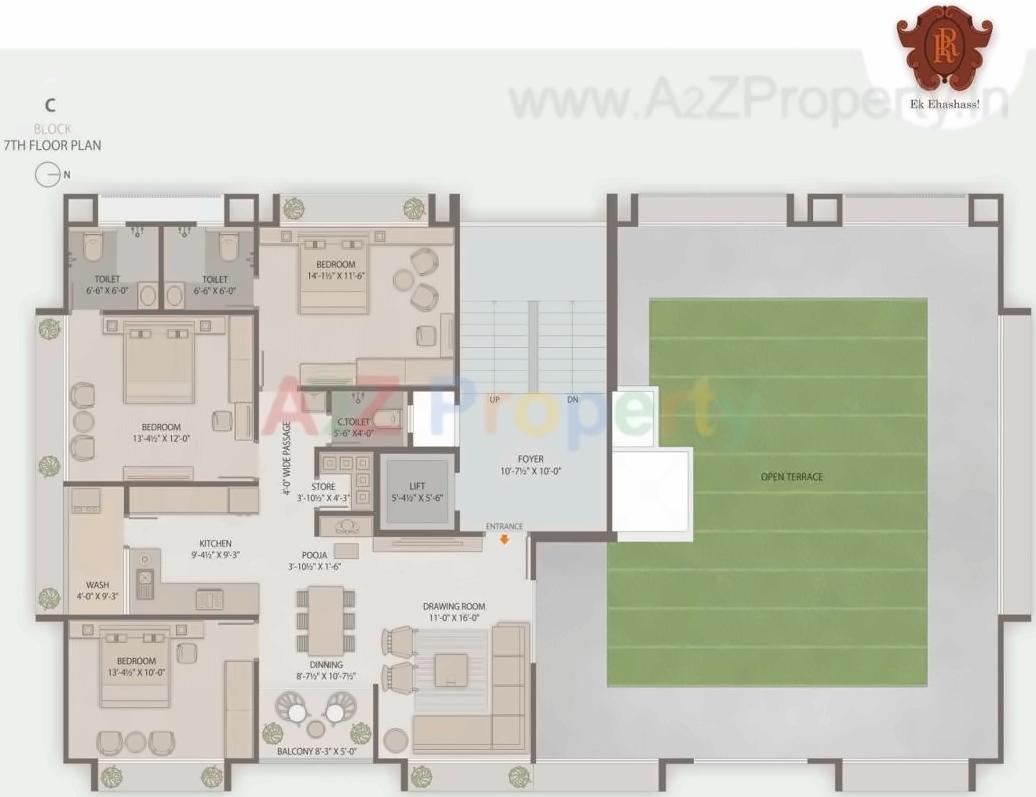 Layout of real estate project Raajpearl Royal located at Chandkheda, Ahmedabad, Gujarat