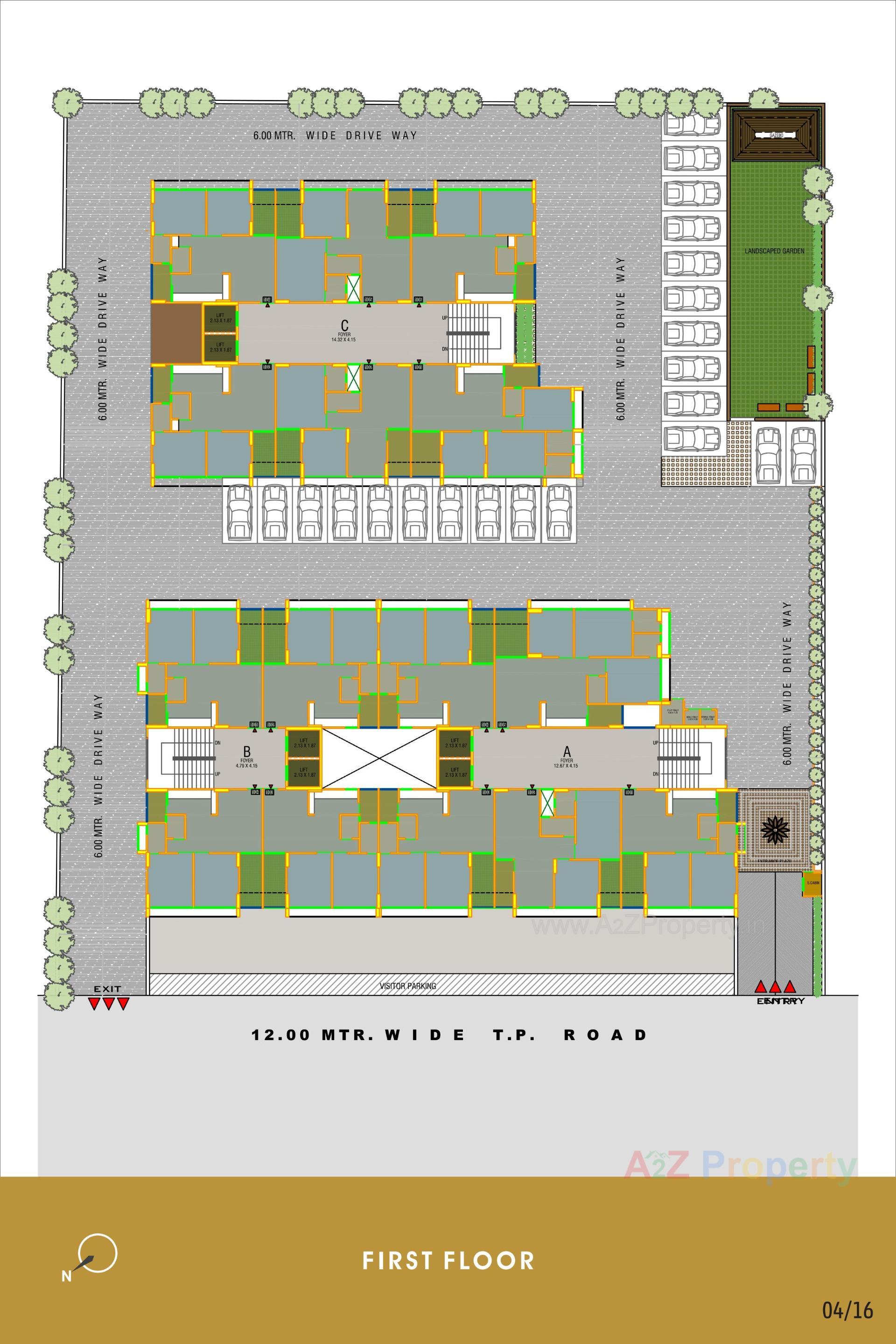 Layout of real estate project Radhe County located at Hathijan, Ahmedabad, Gujarat