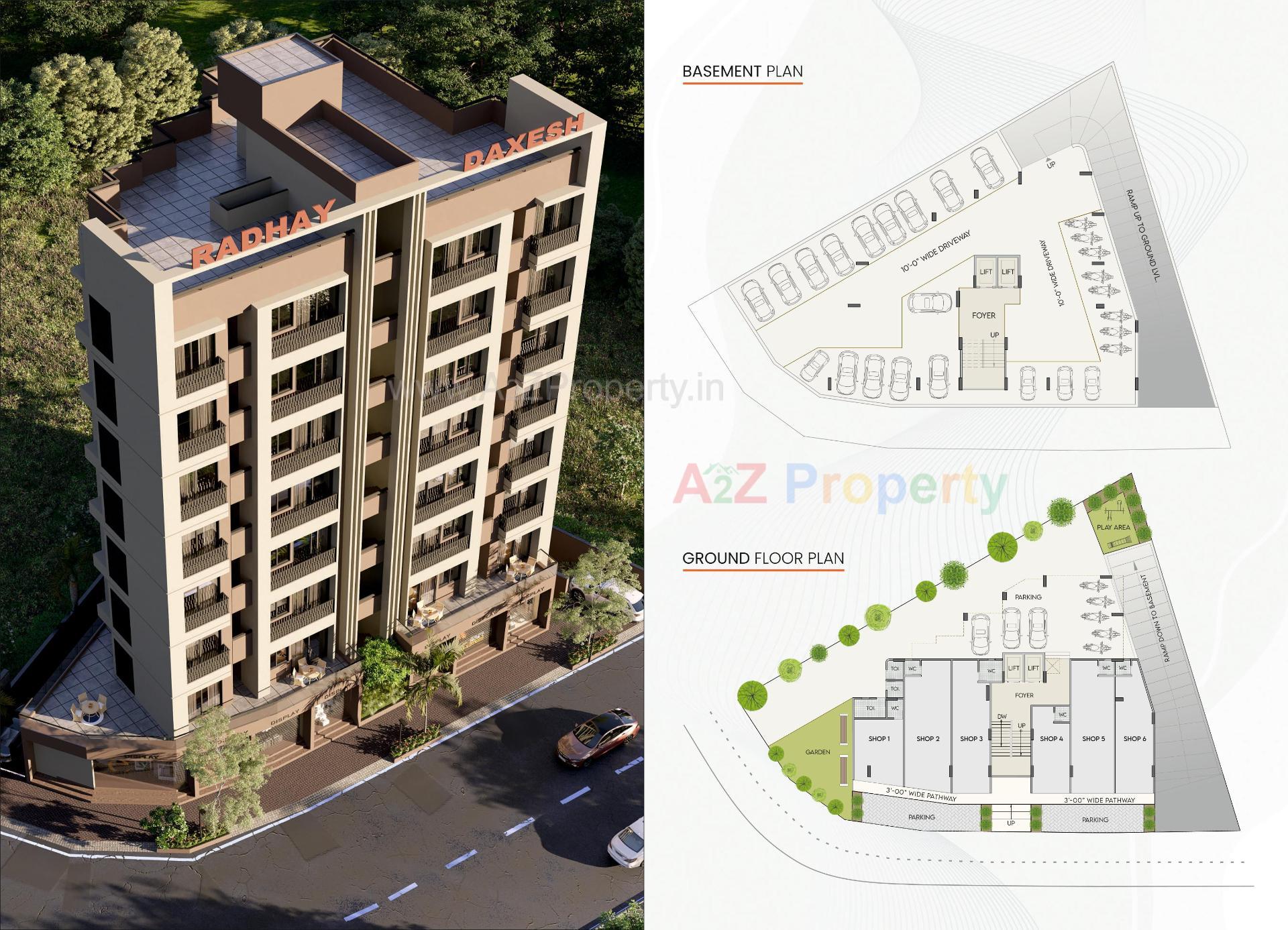 Layout of real estate project Radhe Daxesh located at Khokhra-mahemdabad, Ahmedabad, Gujarat