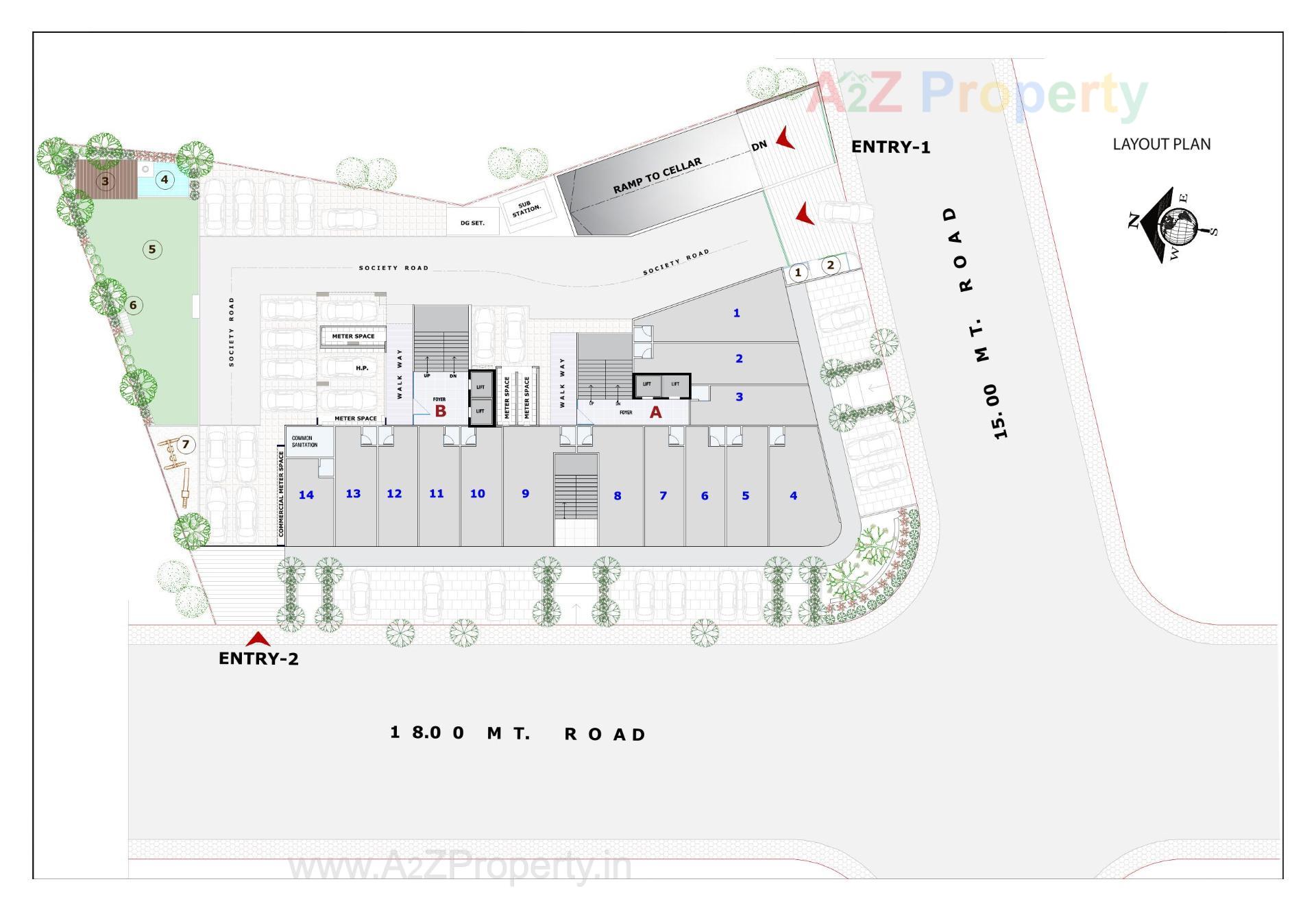 Layout of real estate project Radhe Exotica located at Sanand, Ahmedabad, Gujarat