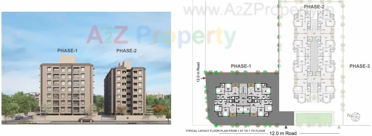 Layout of real estate project Radhe Govind located at Sanand, Ahmedabad, Gujarat