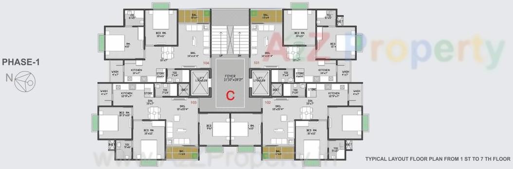 Layout of real estate project Radhe Govind located at Sanand, Ahmedabad, Gujarat