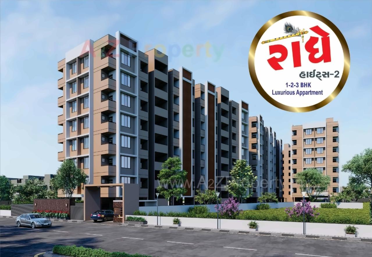3D Elevation of real estate project Radhe Heights located at Vinzol, Ahmedabad, Gujarat