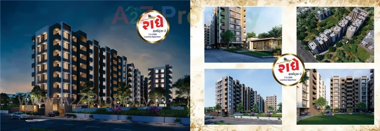3D Elevation of real estate project Radhe Heights located at Vinzol, Ahmedabad, Gujarat