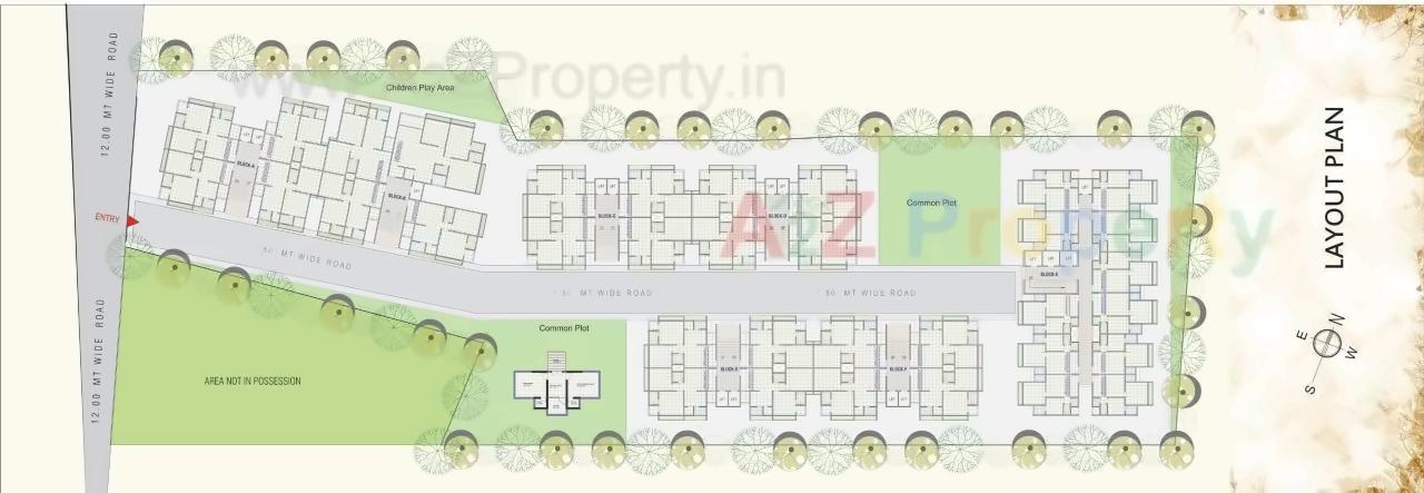 Layout of real estate project Radhe Heights located at Vinzol, Ahmedabad, Gujarat