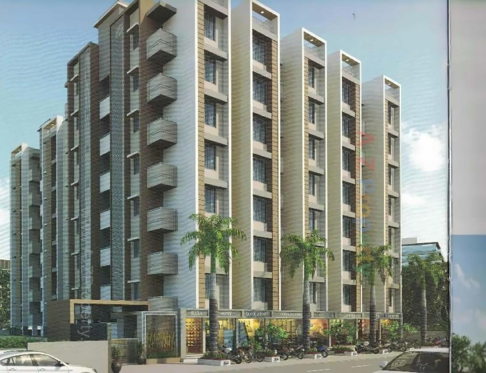 3D Elevation of real estate project Radhe Heights located at Vastral, Ahmedabad, Gujarat