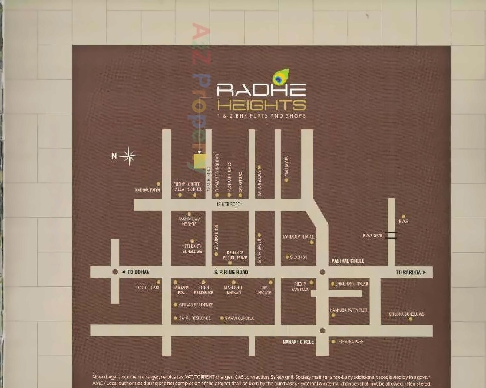  of real estate project Radhe Heights located at Vastral, Ahmedabad, Gujarat