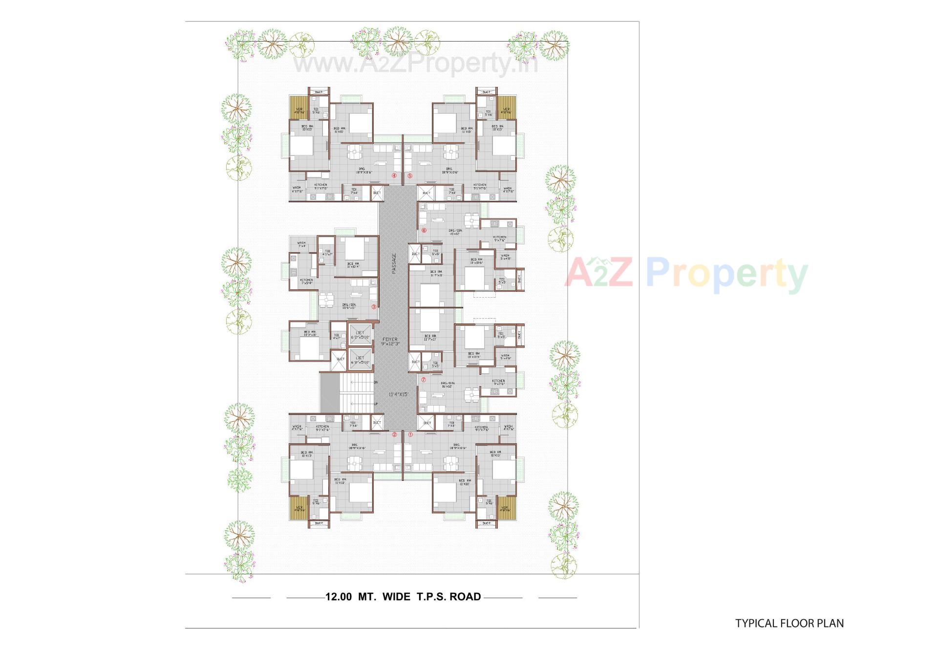Layout of real estate project Radhe Kishan located at Sanand, Ahmedabad, Gujarat