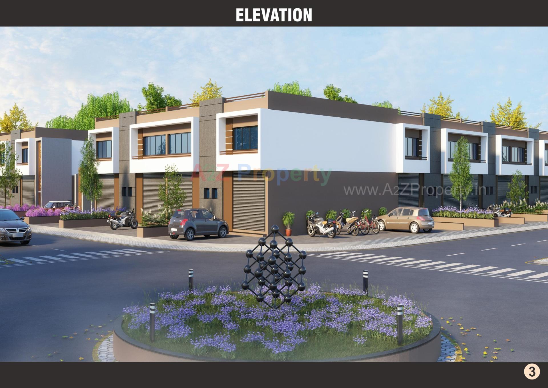 3D Elevation of real estate project Radhe Krishna Industrial Hub located at Kathwada, Ahmedabad, Gujarat