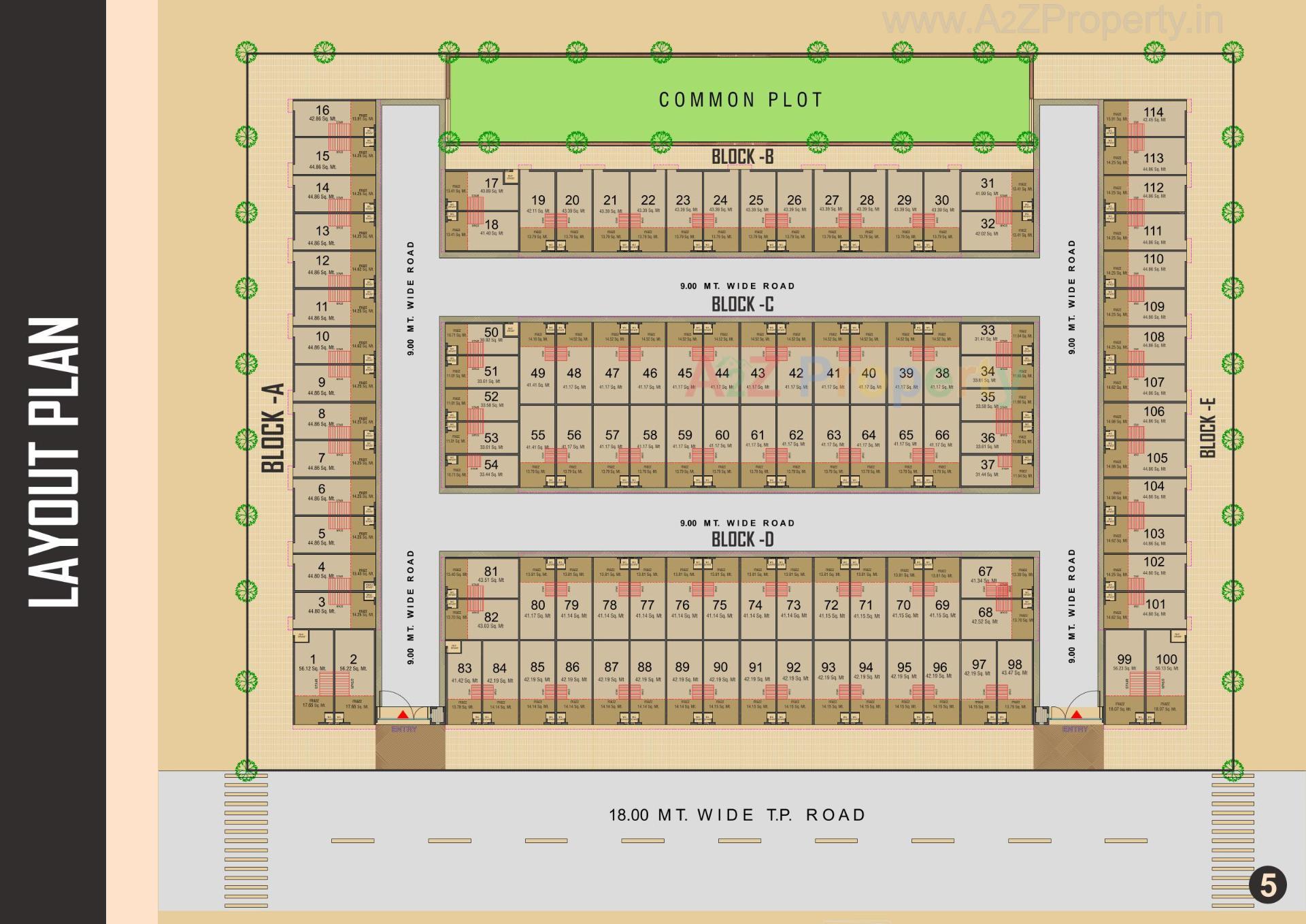 Layout of real estate project Radhe Krishna Industrial Hub located at Kathwada, Ahmedabad, Gujarat