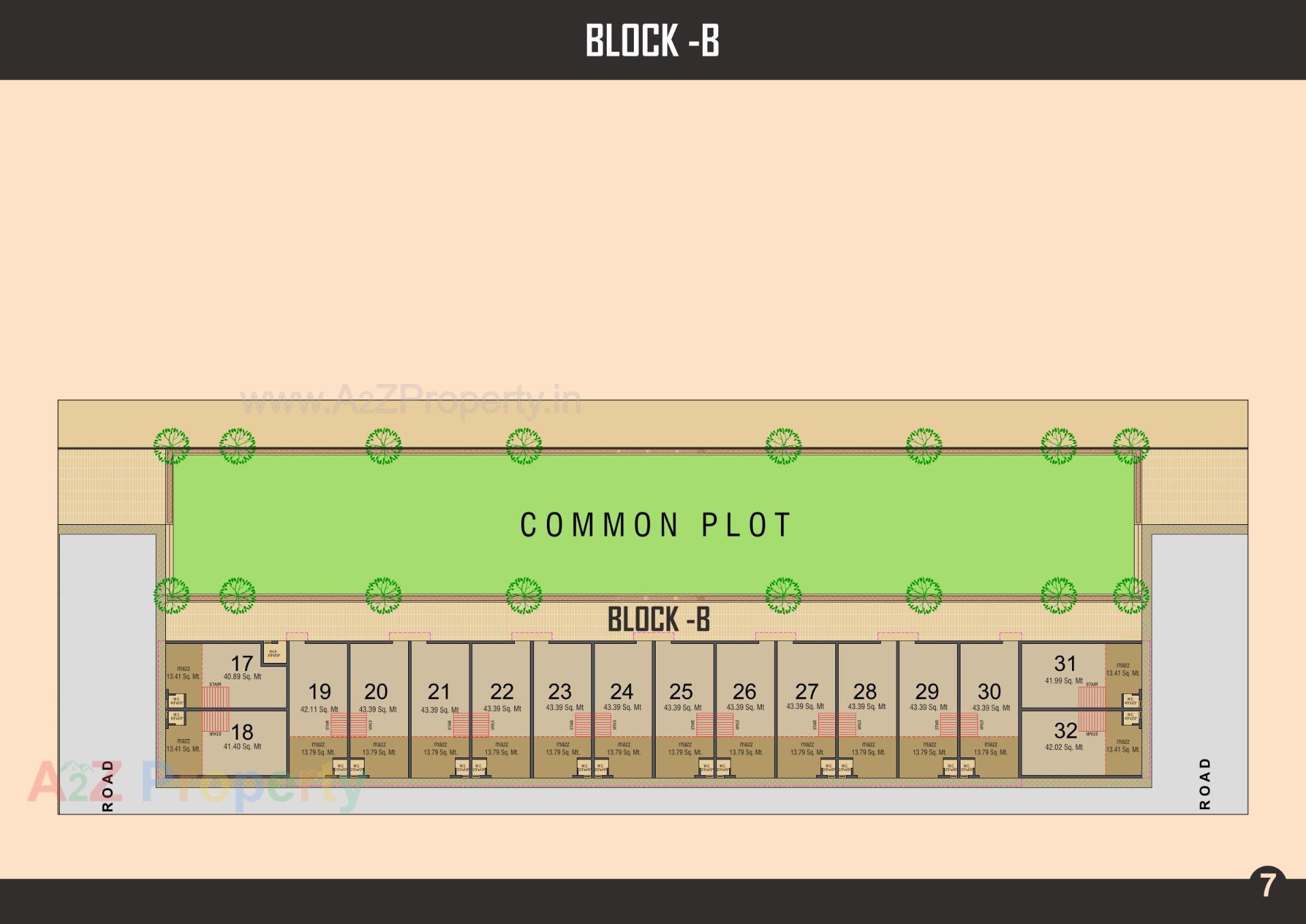 Layout of real estate project Radhe Krishna Industrial Hub located at Kathwada, Ahmedabad, Gujarat