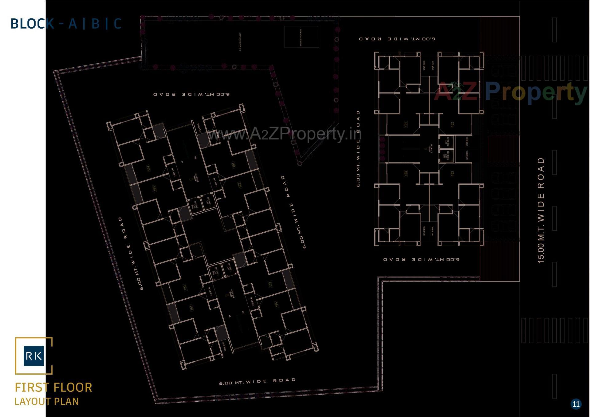 Layout of real estate project Radhe Krishna Lake View located at Vastral, Ahmedabad, Gujarat