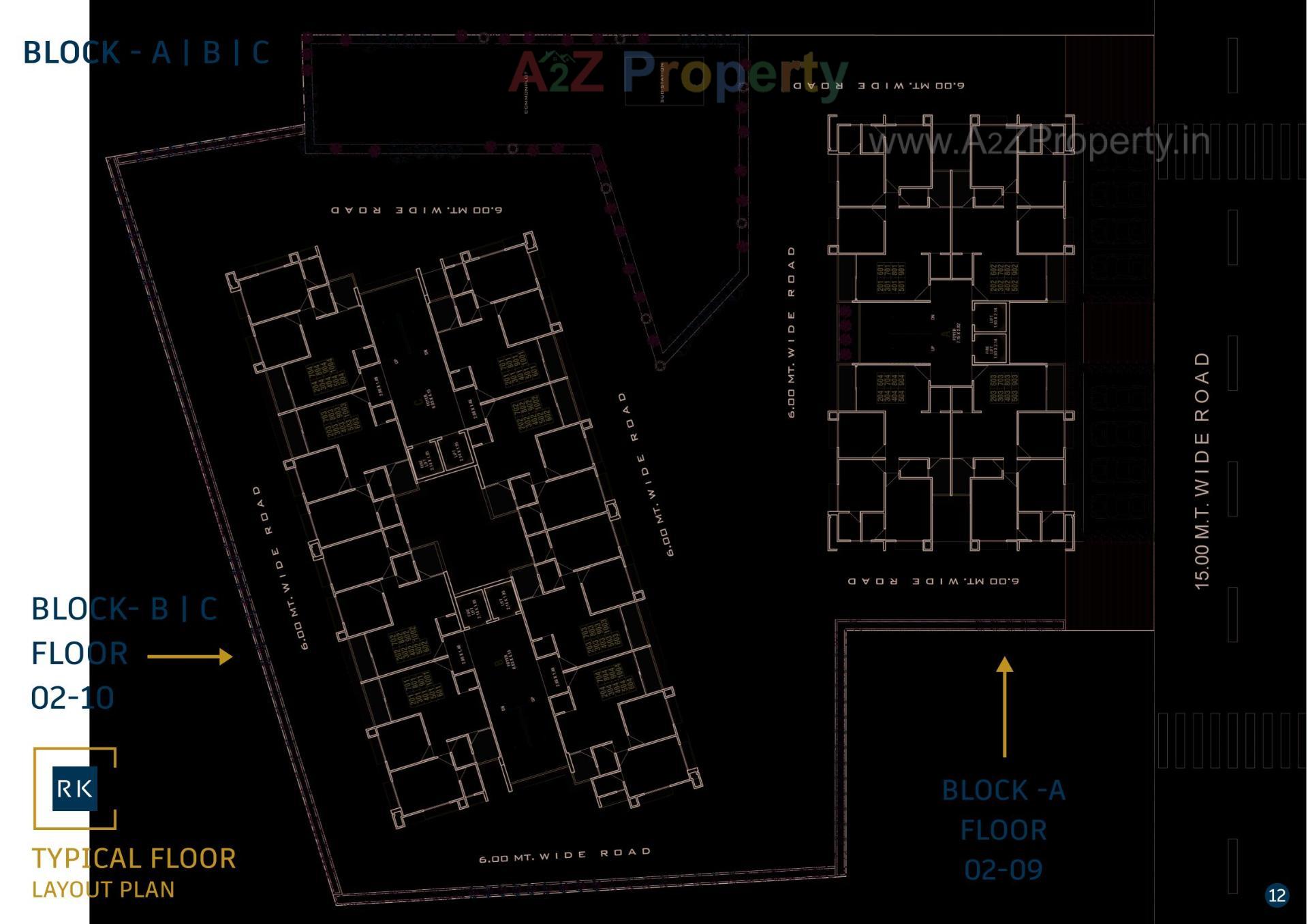Layout of real estate project Radhe Krishna Lake View located at Vastral, Ahmedabad, Gujarat