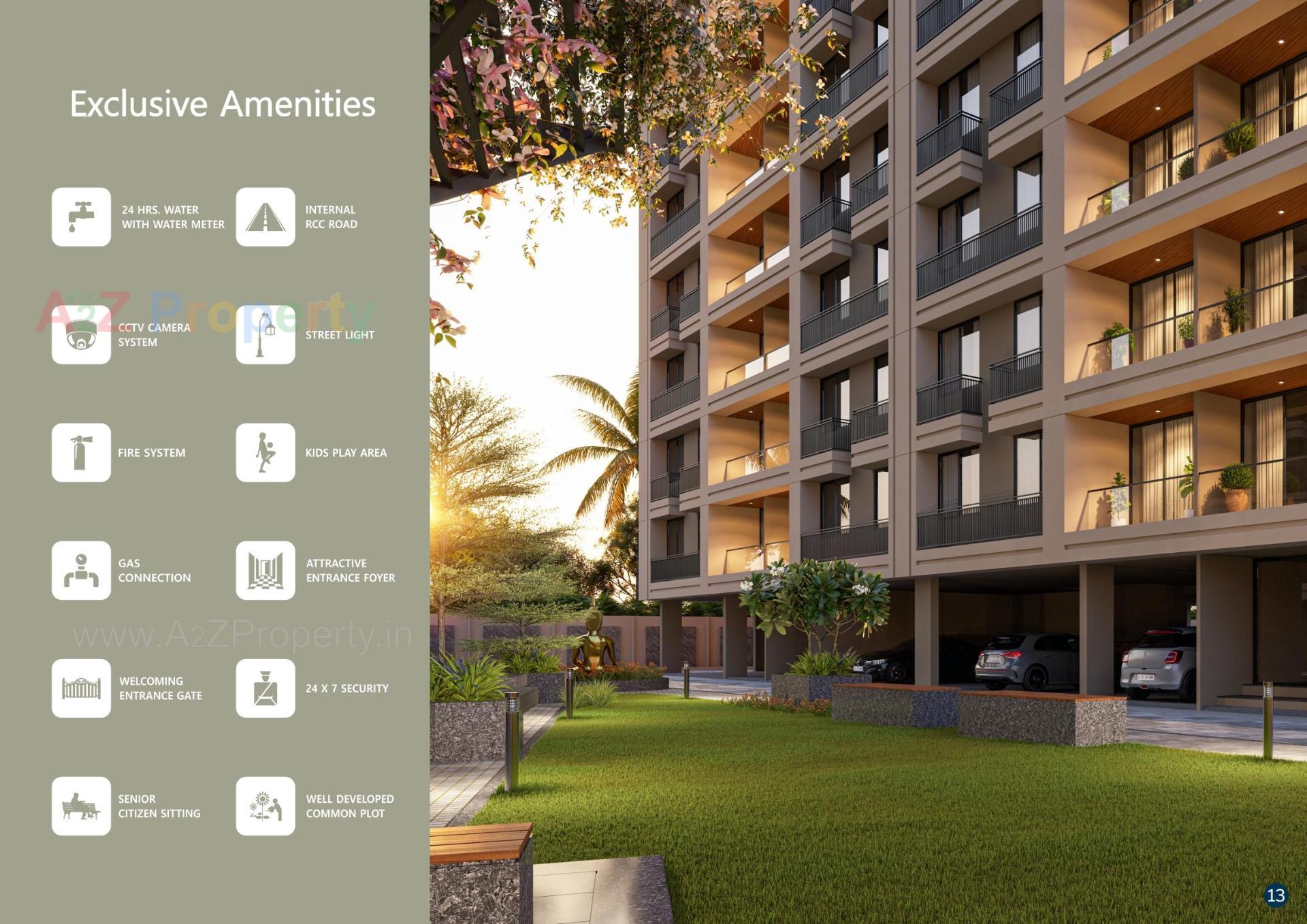 3D Elevation of real estate project Radhe Krishna Lake View located at Vastral, Ahmedabad, Gujarat