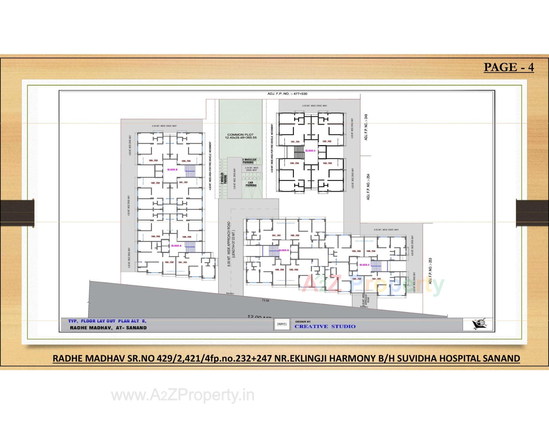 Layout of real estate project Radhe Madhav located at Sanand, Ahmedabad, Gujarat