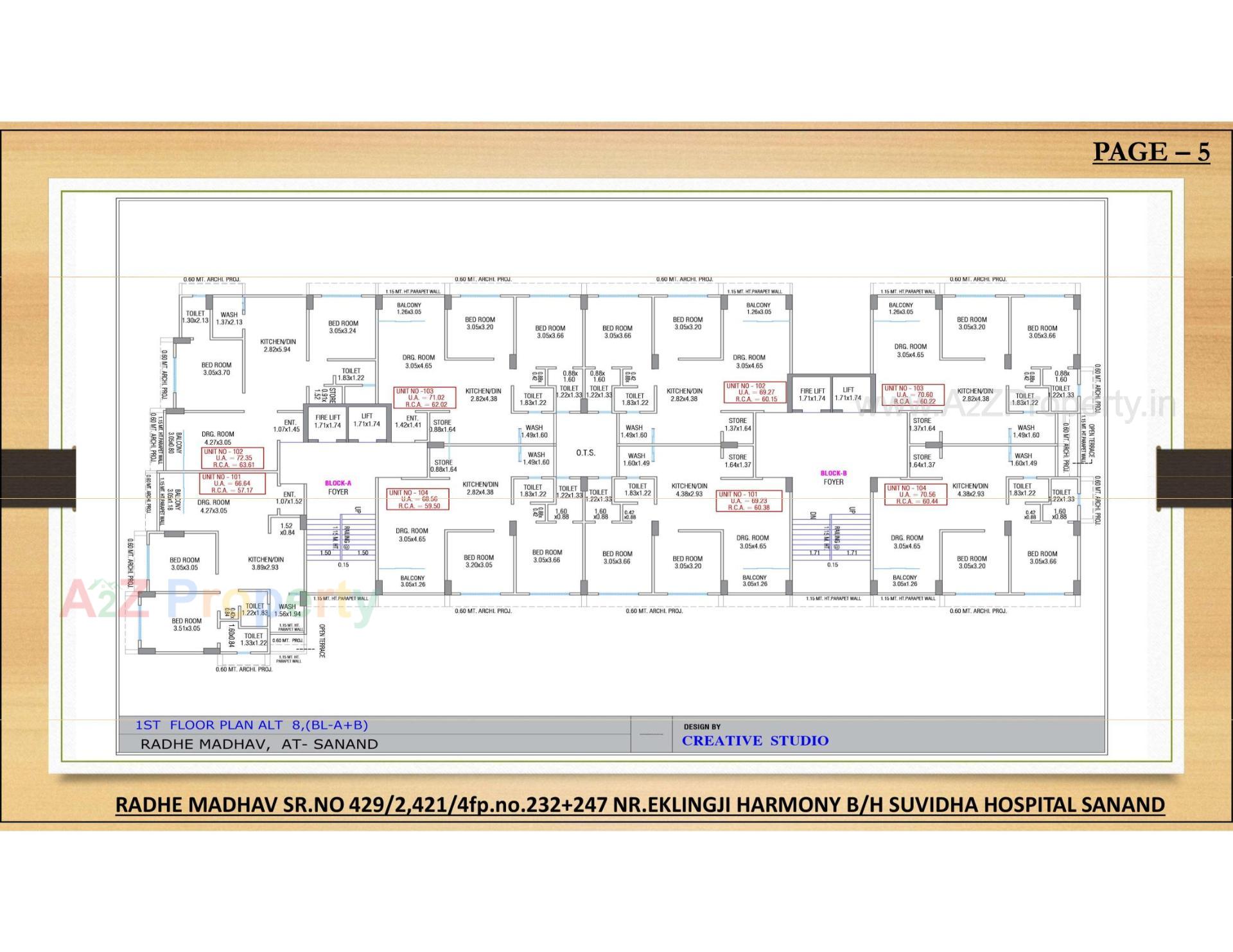 Layout of real estate project Radhe Madhav located at Sanand, Ahmedabad, Gujarat