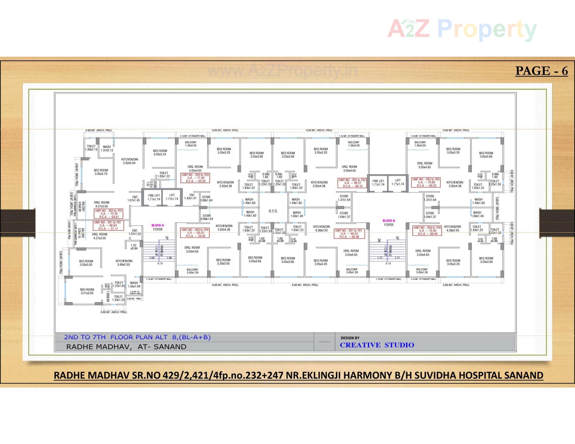 Layout of real estate project Radhe Madhav located at Sanand, Ahmedabad, Gujarat