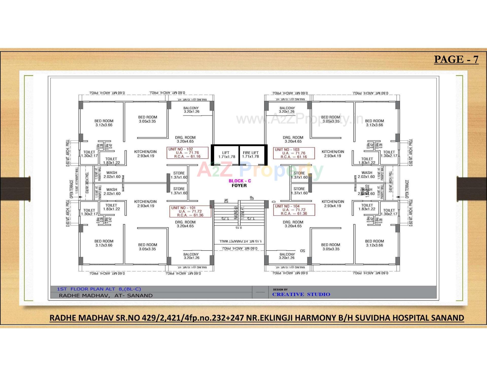 Layout of real estate project Radhe Madhav located at Sanand, Ahmedabad, Gujarat