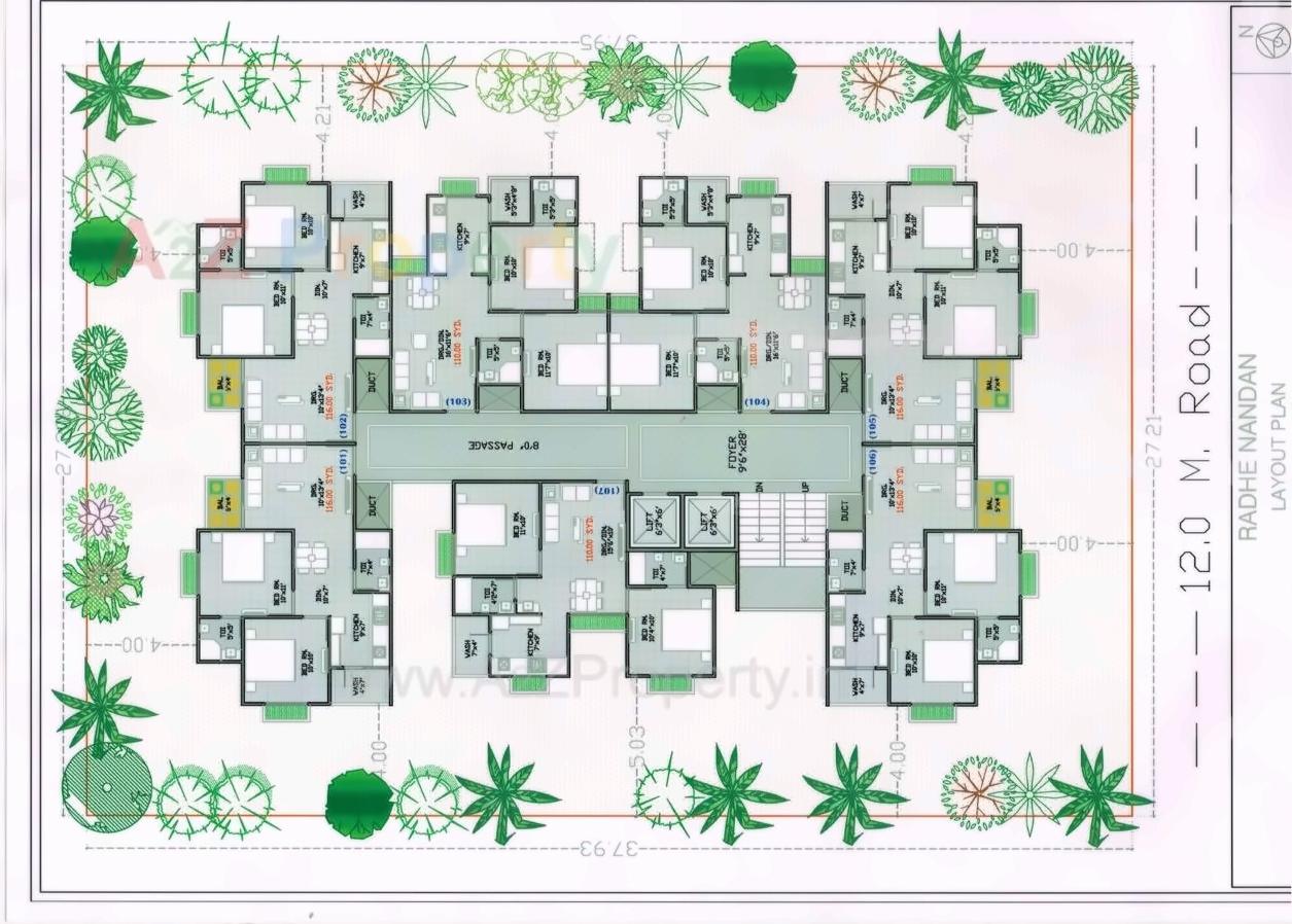Layout of real estate project Radhe Nandan located at Sanand, Ahmedabad, Gujarat