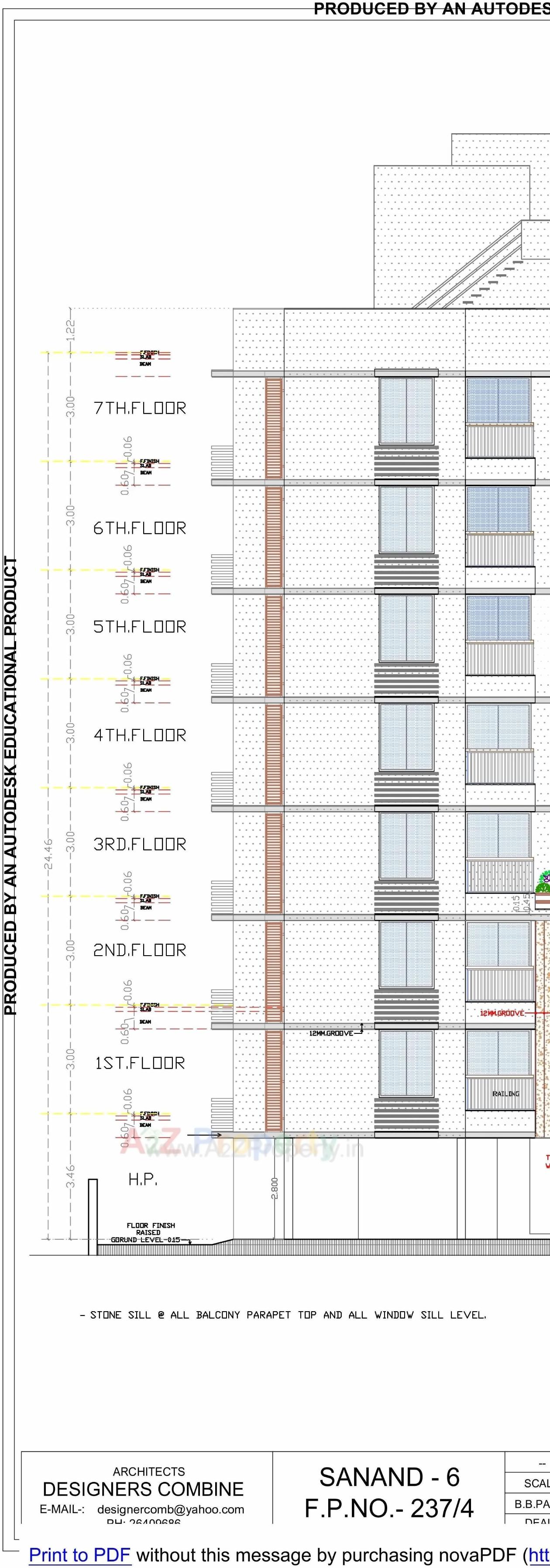 Layout of real estate project Radhe Nandan located at Sanand, Ahmedabad, Gujarat