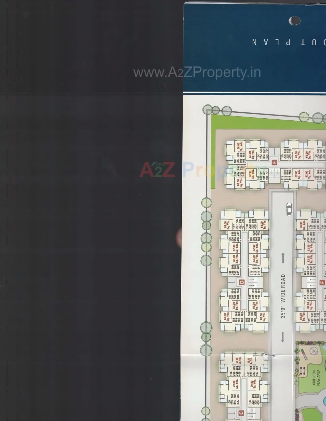 Layout of real estate project Radhe Om City located at Aslali, Ahmedabad, Gujarat
