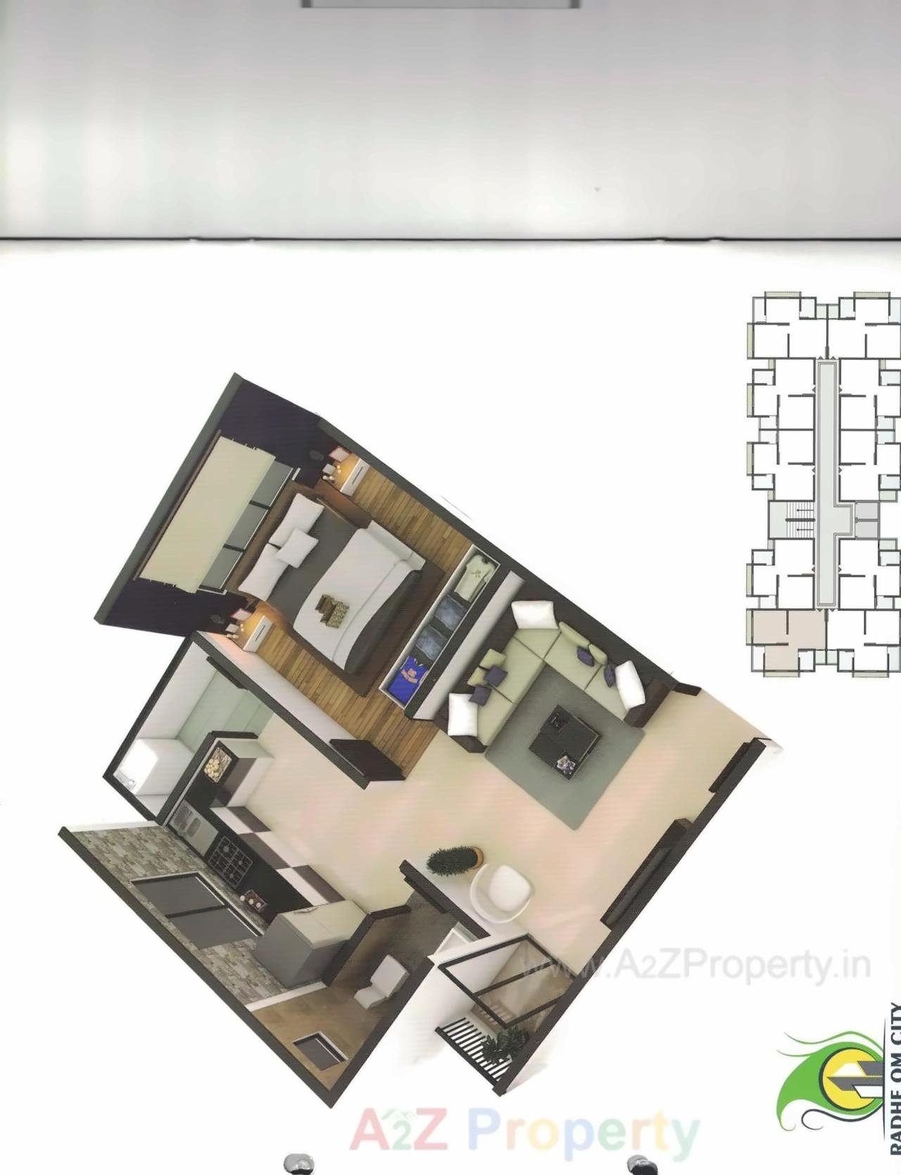 Layout of real estate project Radhe Om City located at Aslali, Ahmedabad, Gujarat