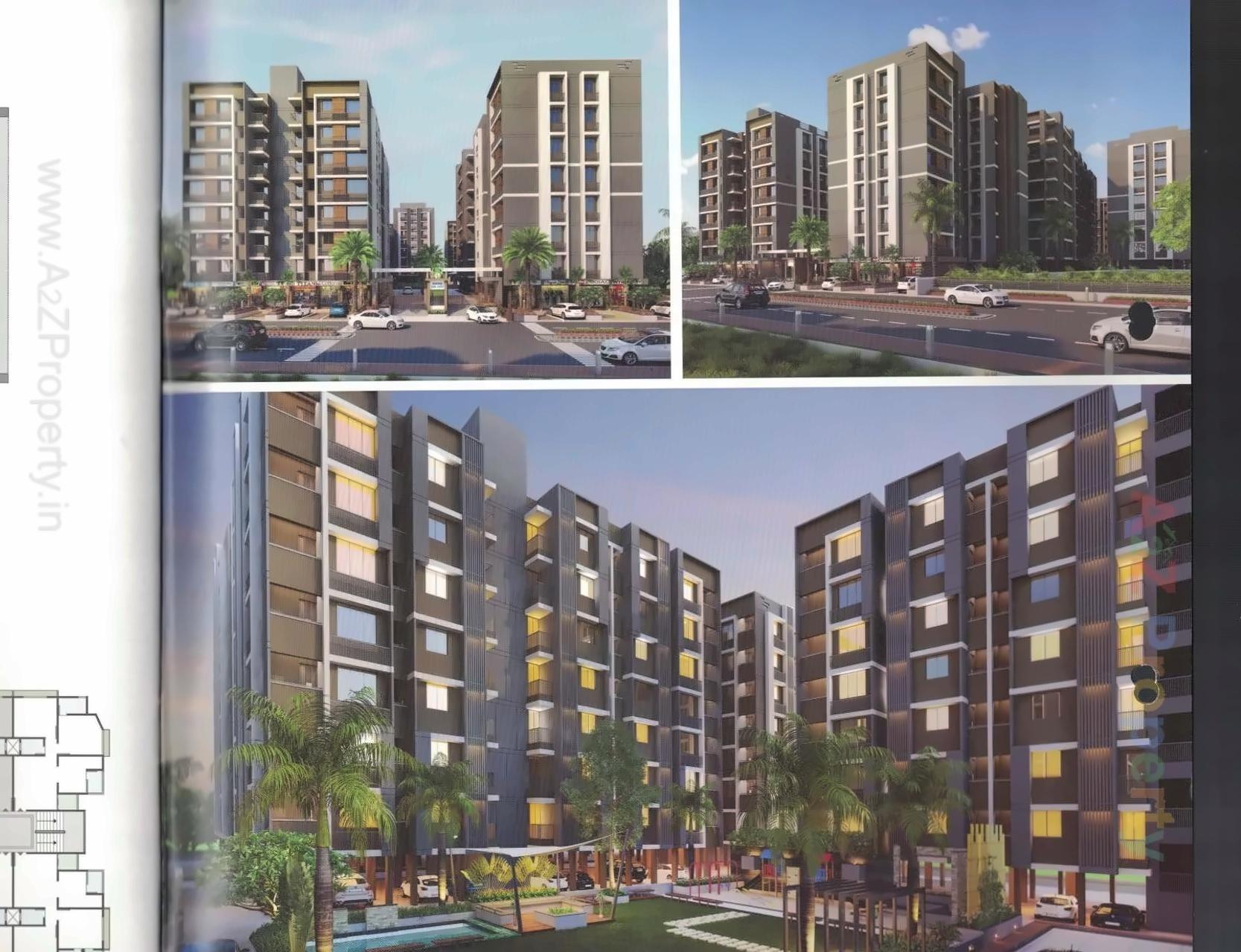 3D Elevation of real estate project Radhe Om City located at Aslali, Ahmedabad, Gujarat