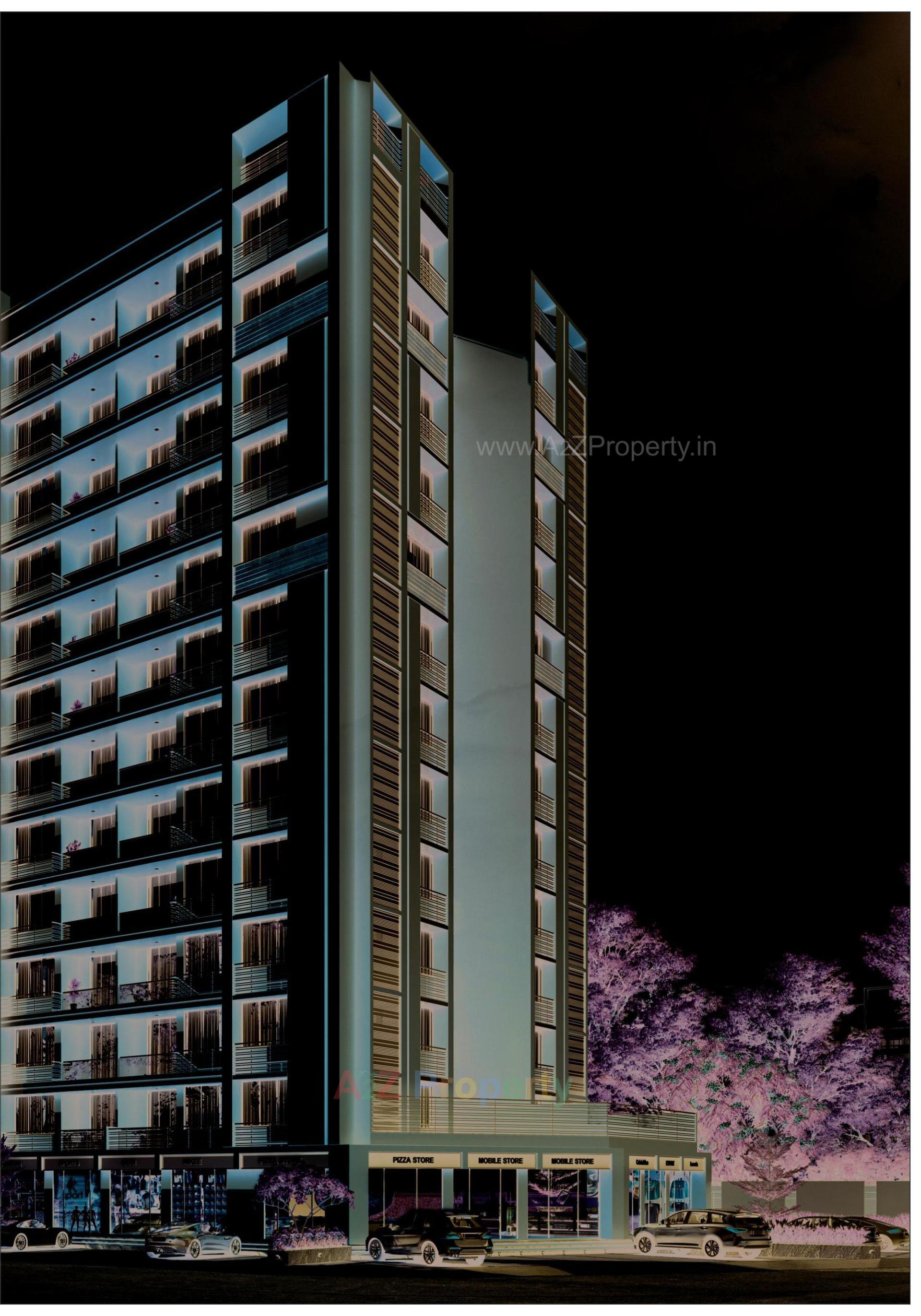 3D Elevation of real estate project Radhe Parijat located at Ramol, Ahmedabad, Gujarat