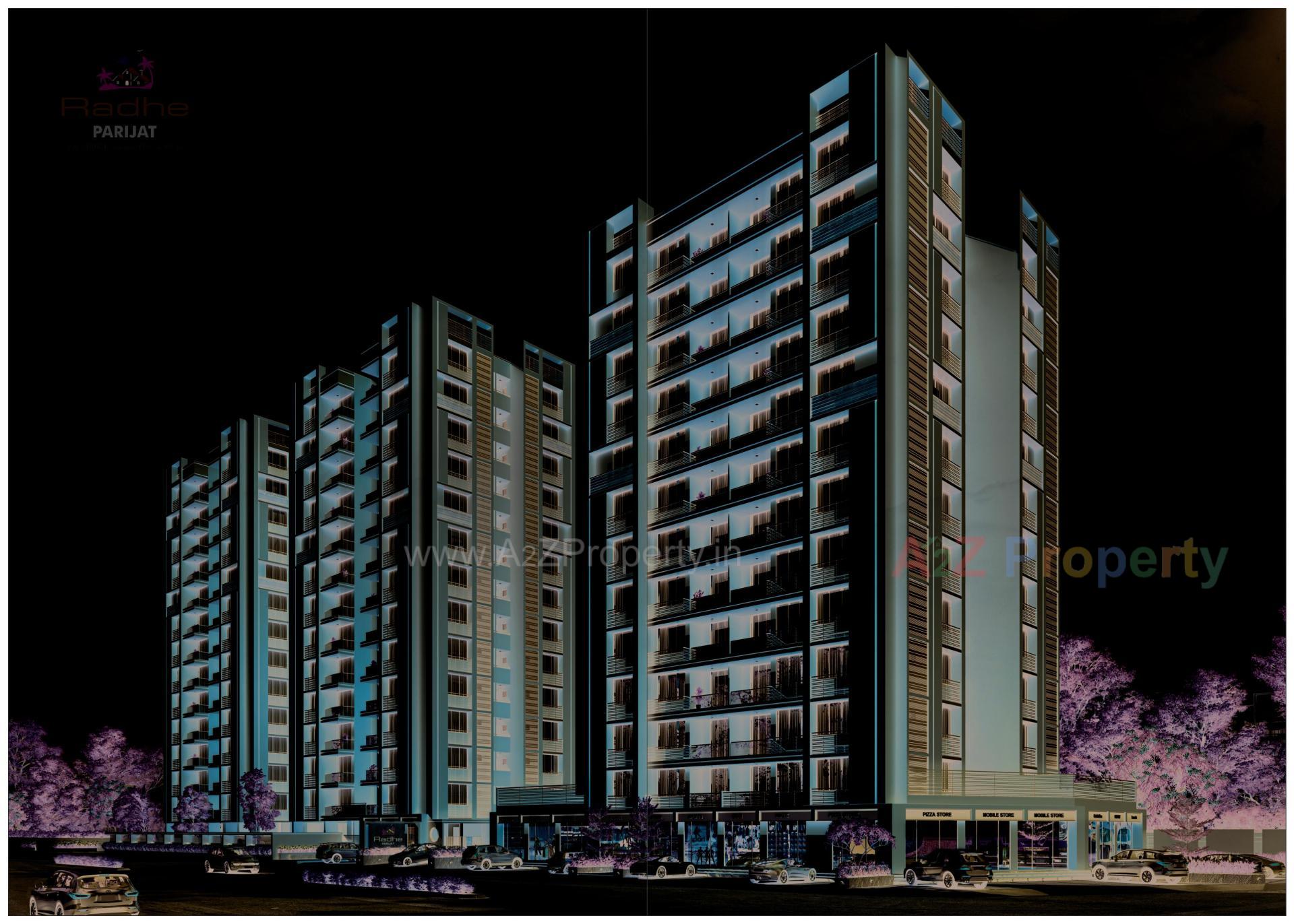 3D Elevation of real estate project Radhe Parijat located at Ramol, Ahmedabad, Gujarat