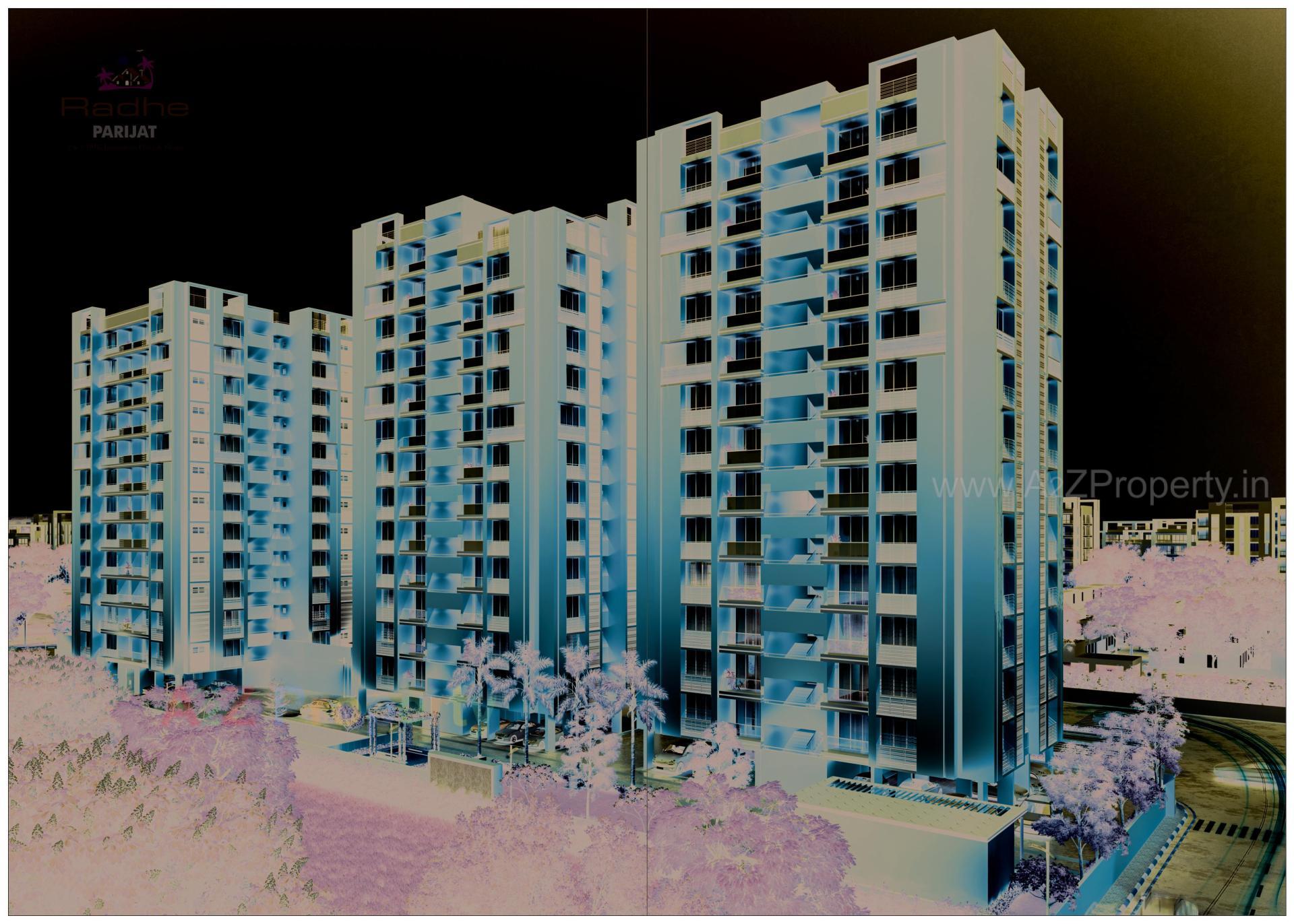 3D Elevation of real estate project Radhe Parijat located at Ramol, Ahmedabad, Gujarat