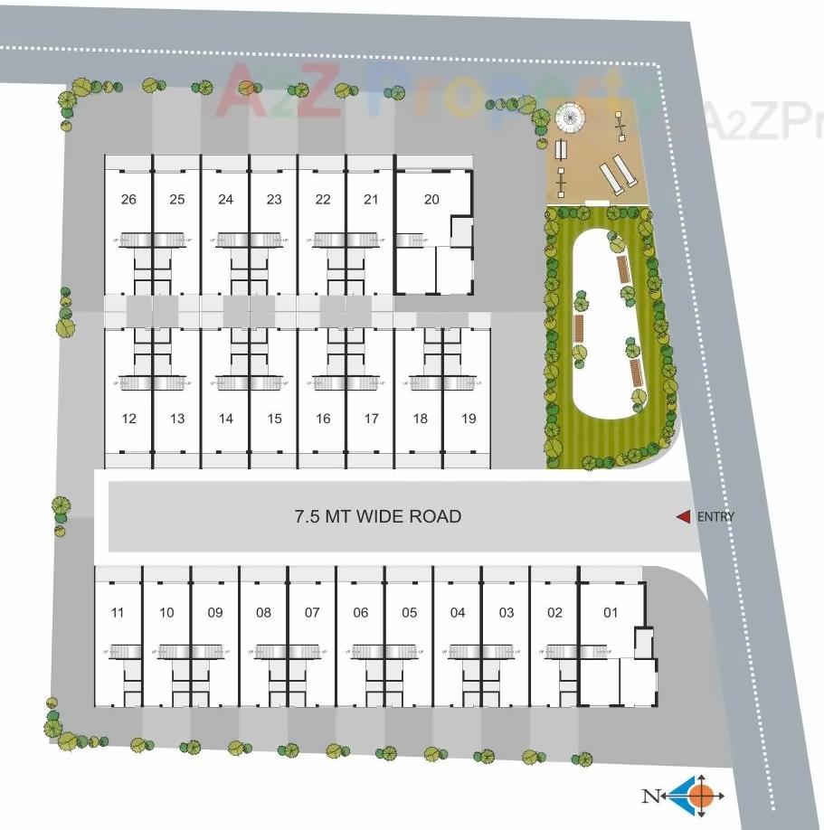 Layout of real estate project Radhe Residency Ii located at Aslali, Ahmedabad, Gujarat