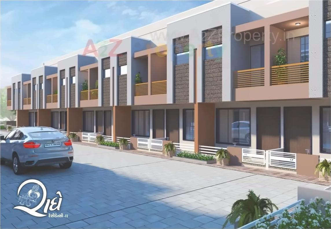 3D Elevation of real estate project Radhe Residency Ii located at Aslali, Ahmedabad, Gujarat