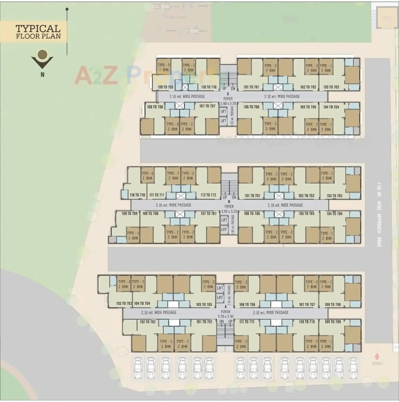 Layout of real estate project Radhe Residency located at Narol, Ahmedabad, Gujarat