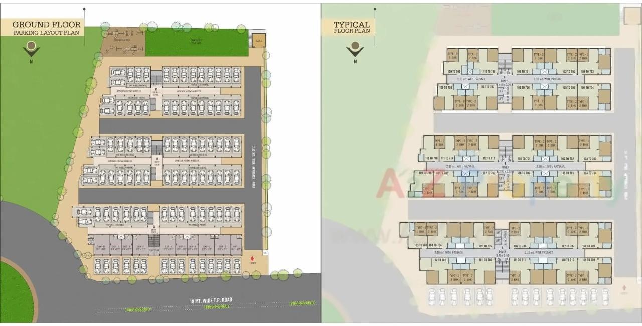 Layout of real estate project Radhe Residency located at Narol, Ahmedabad, Gujarat