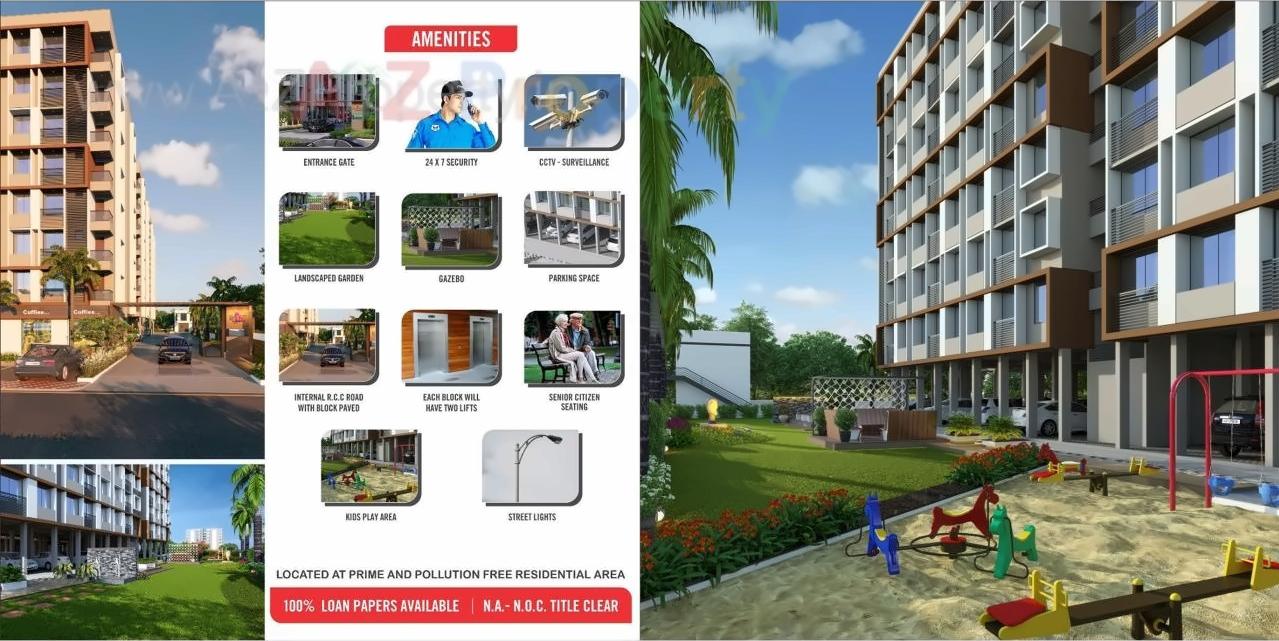 3D Elevation of real estate project Radhe Residency located at Narol, Ahmedabad, Gujarat