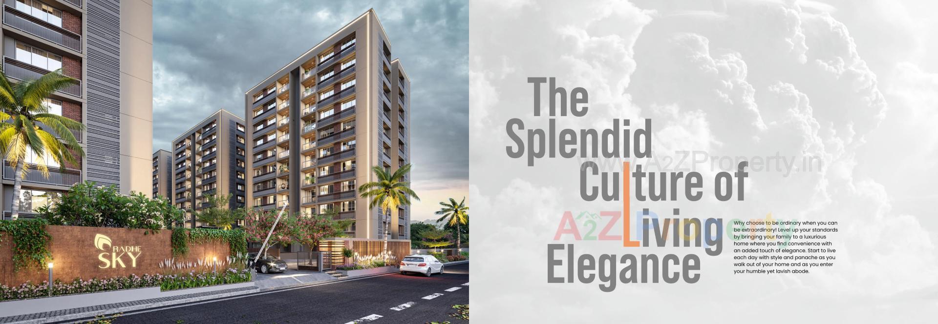 3D Elevation of real estate project Radhe Sky located at Ahmedabad, Ahmedabad, Gujarat