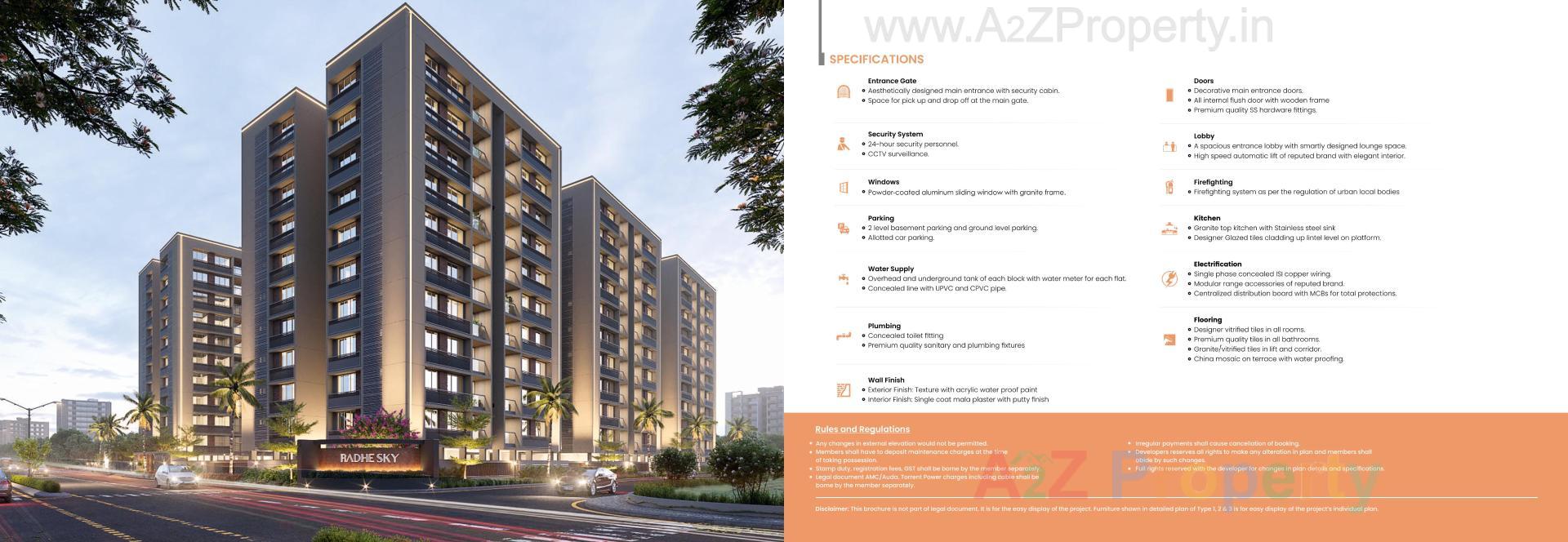 3D Elevation of real estate project Radhe Sky located at Ahmedabad, Ahmedabad, Gujarat