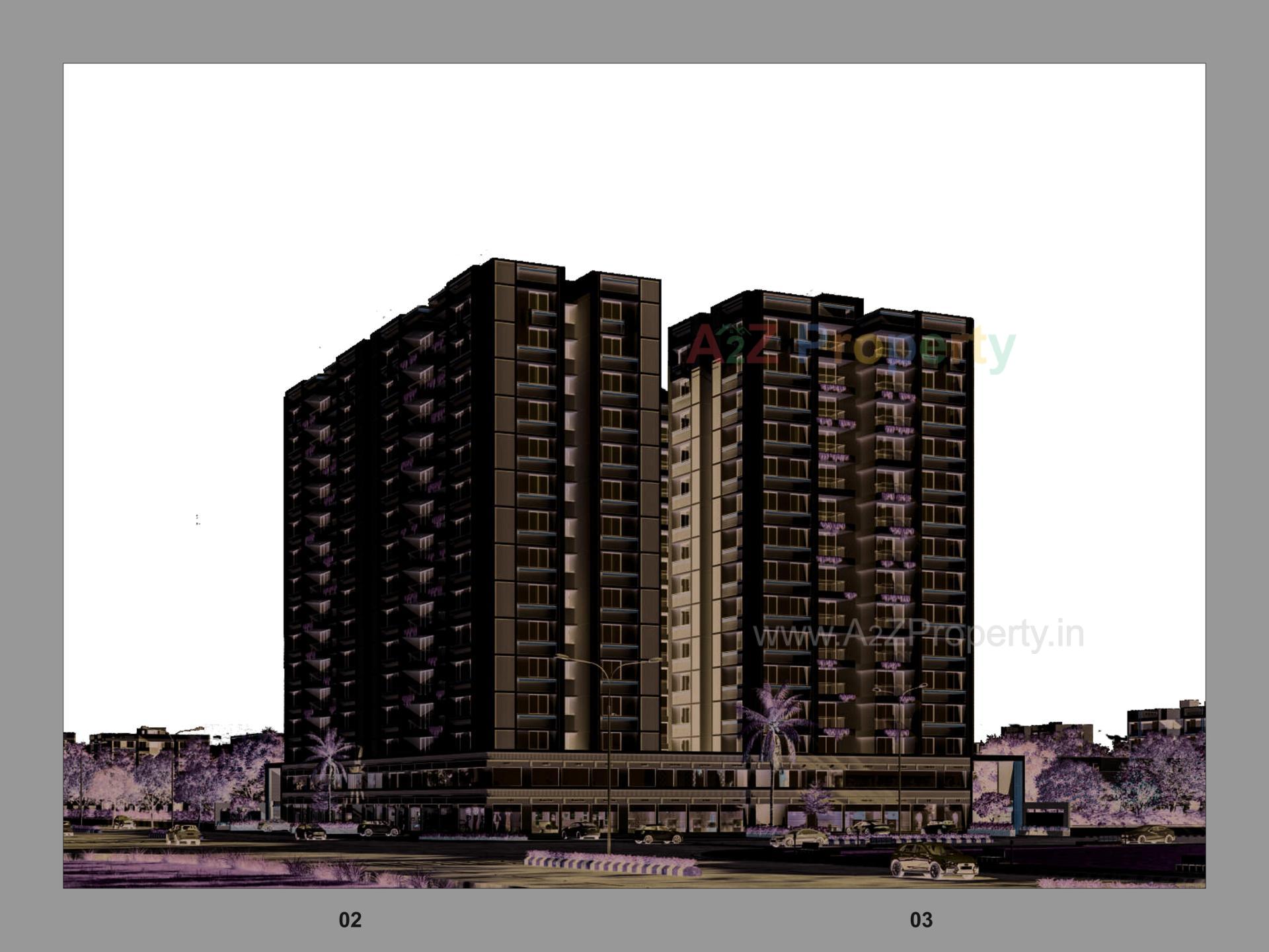 3D Elevation of real estate project Radhe Swapnil located at Hanspura, Ahmedabad, Gujarat