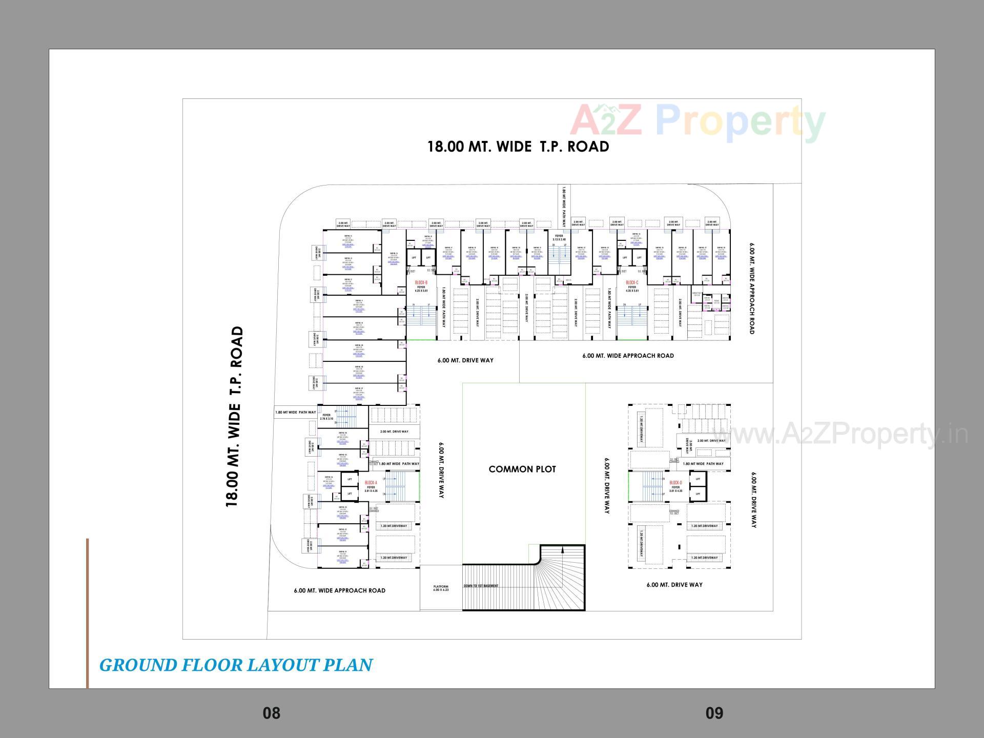 Layout of real estate project Radhe Swapnil located at Hanspura, Ahmedabad, Gujarat