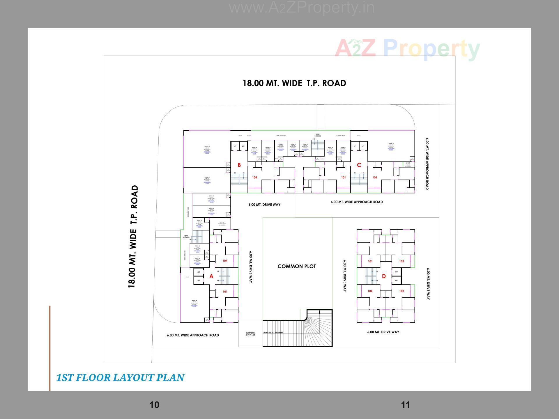 Layout of real estate project Radhe Swapnil located at Hanspura, Ahmedabad, Gujarat
