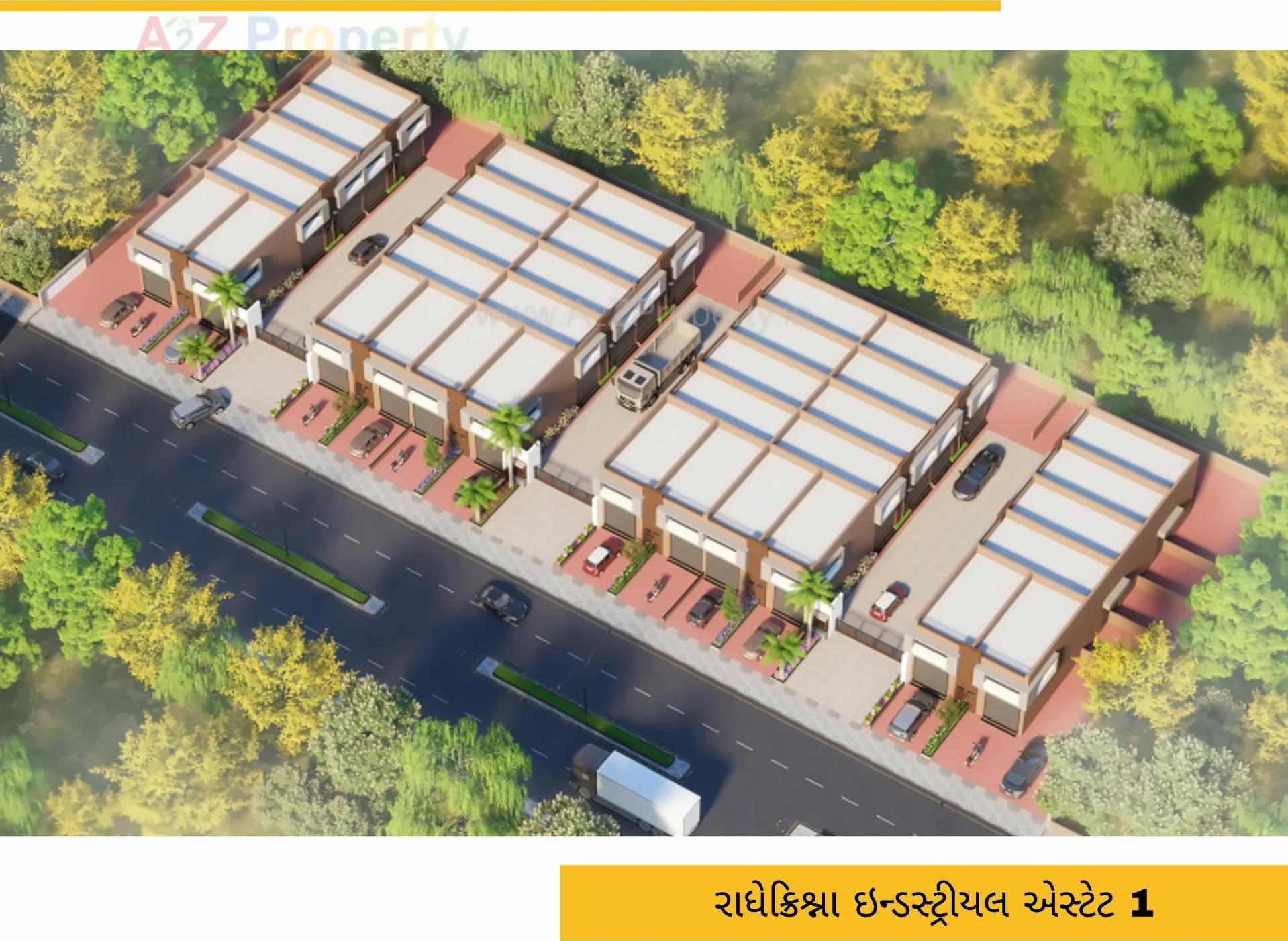 3D Elevation of real estate project Radhekrishna Industrial Estate located at Ahmedabad, Ahmedabad, Gujarat