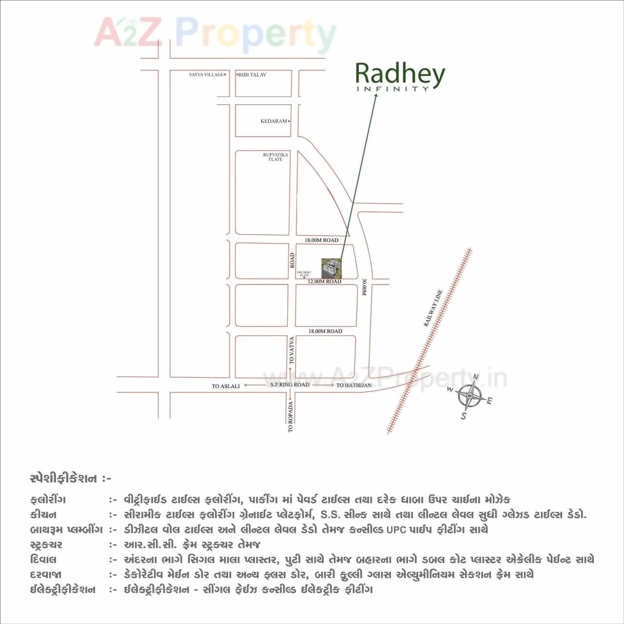  of real estate project Radhey Infinity located at Vinzol, Ahmedabad, Gujarat