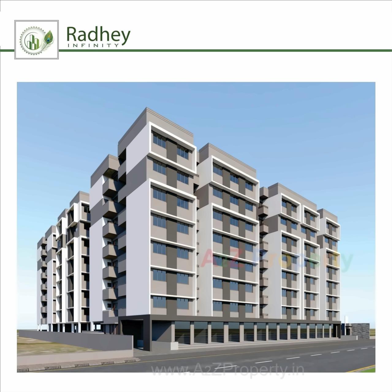 3D Elevation of real estate project Radhey Infinity located at Vinzol, Ahmedabad, Gujarat