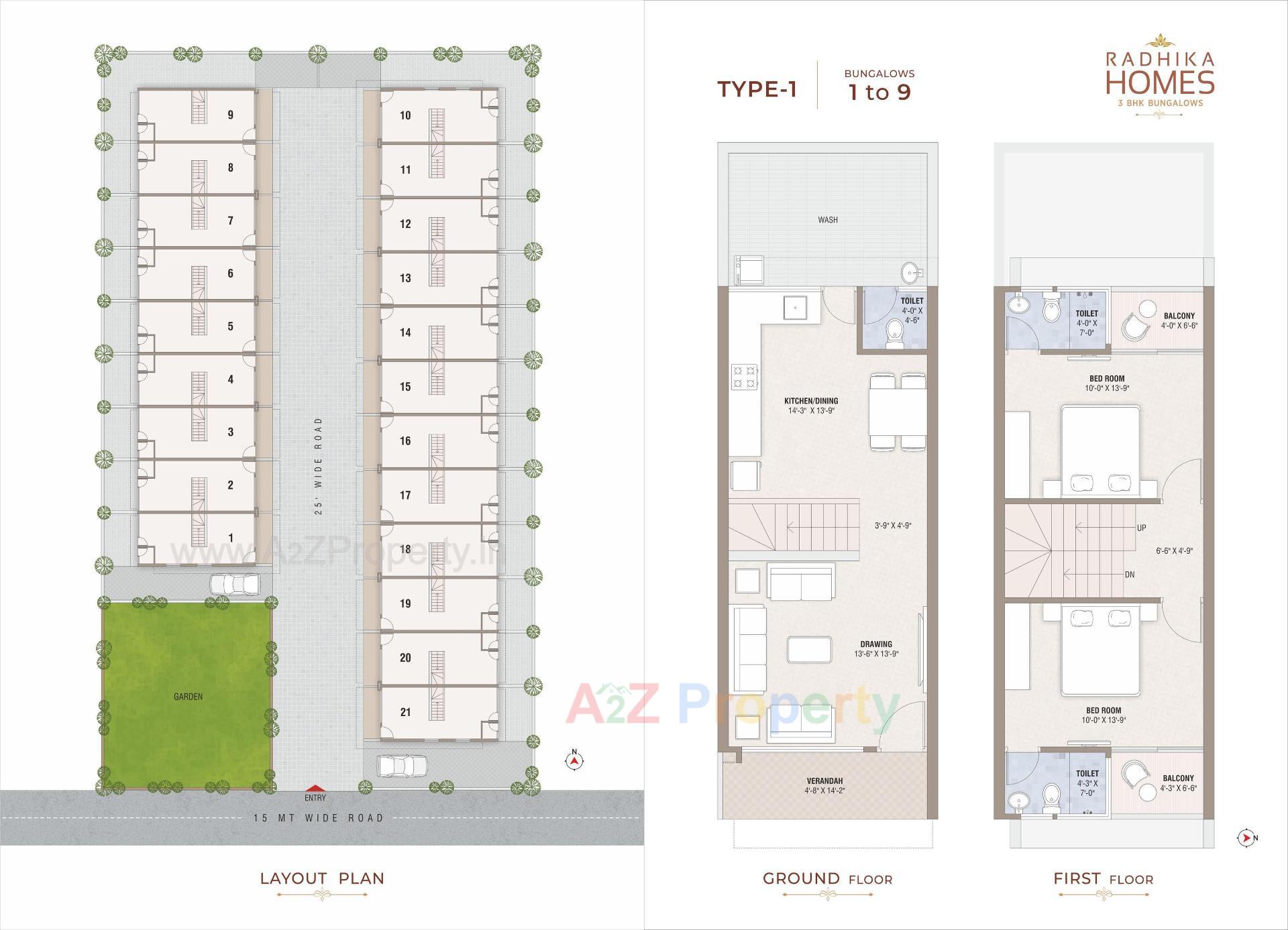 Layout of real estate project Radhika Homes located at Singarwa, Ahmedabad, Gujarat
