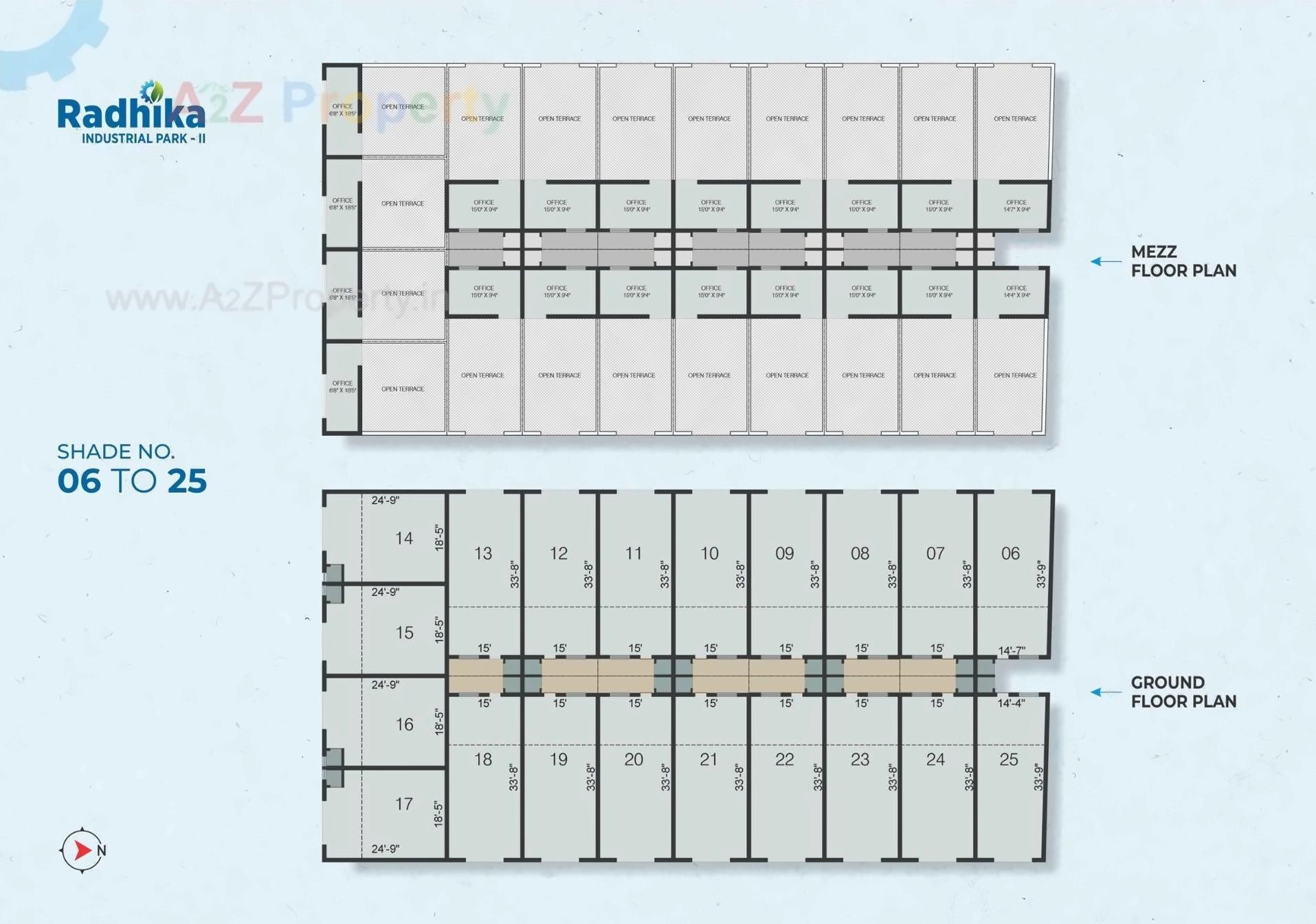 Layout of real estate project Radhika Industrial Park Ii located at Singarva, Ahmedabad, Gujarat
