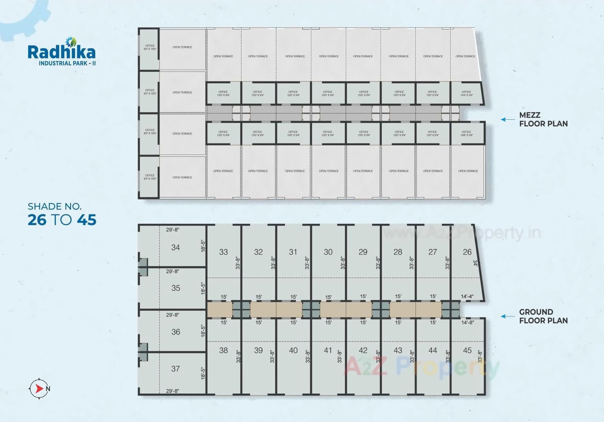Layout of real estate project Radhika Industrial Park Ii located at Singarva, Ahmedabad, Gujarat