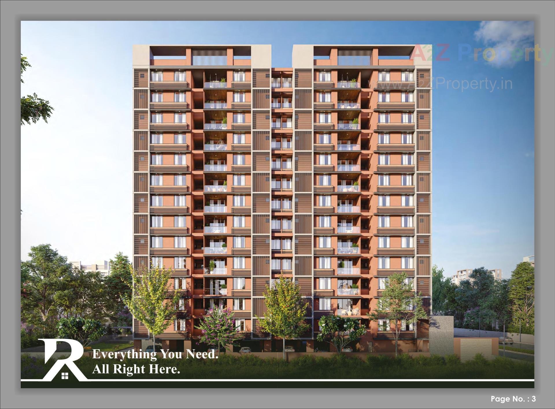 3D Elevation of real estate project Radhika Royal located at Nikol, Ahmedabad, Gujarat