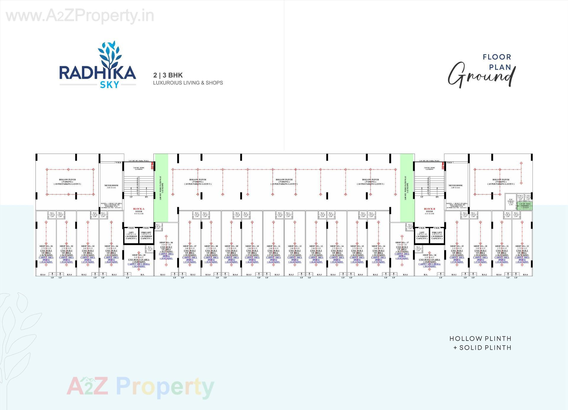 Layout of real estate project Radhika Sky located at Singarva, Ahmedabad, Gujarat